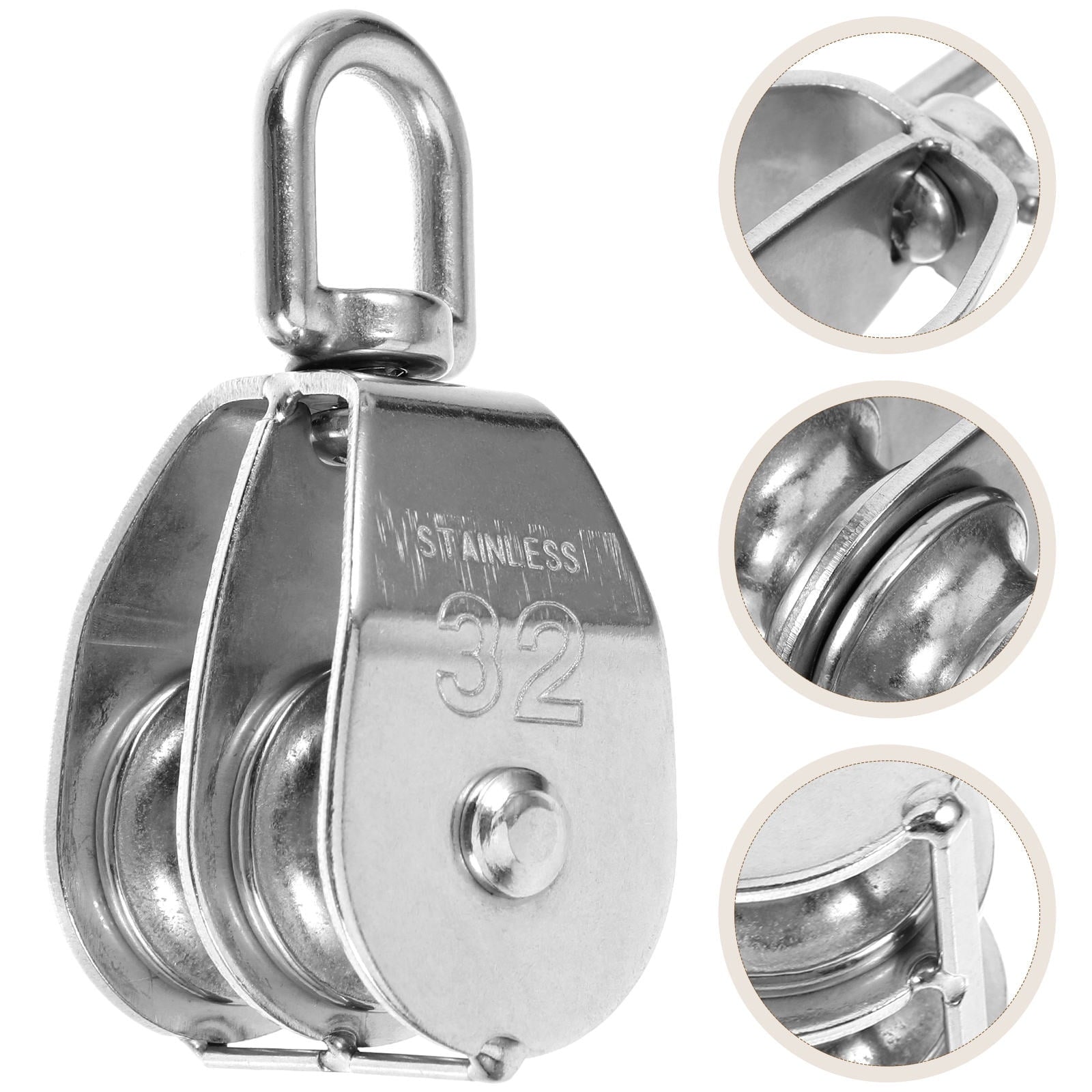 SWETRACE Cable Weight Pulley System Silver for Transportation Equipment 1Pcs 3.5In