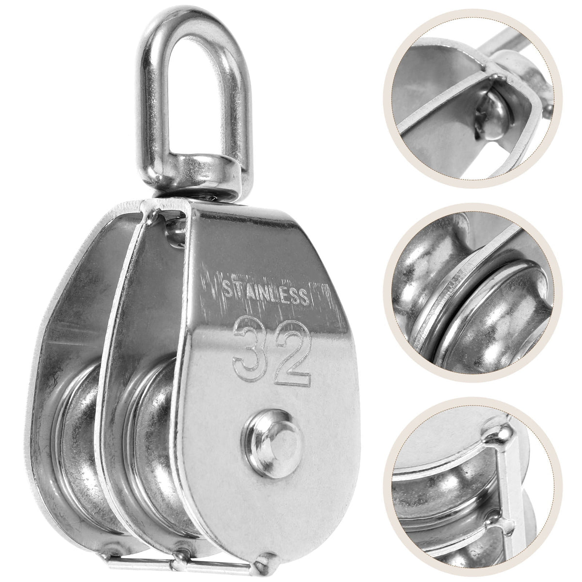 SWETRACE Cable Weight Pulley System Silver for Transportation Equipment 1Pcs 3.5In