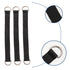 Worgeous 3 Pcs Fitness Horizontal Bar Strap Hanging Training Belt Pull Ups Black