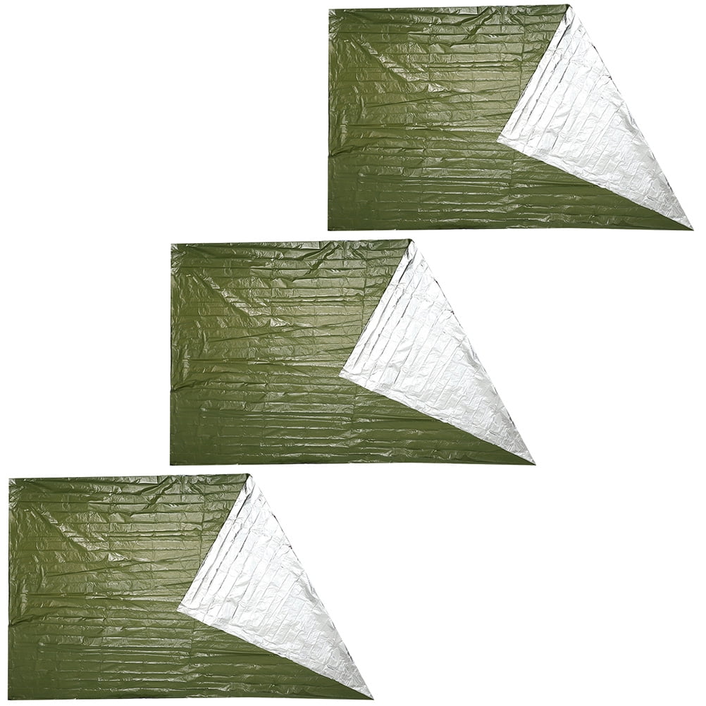 Worgeous 3 Pcs Camping Foldable Sleeping Emergency Blanket Outdoor Travel