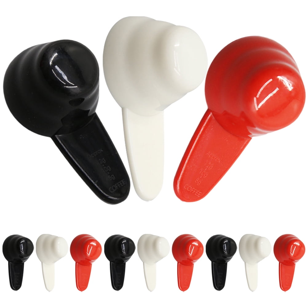 Worgeous 12pcs Assorted Color Measuring Scoops Set for Coffee Beans Ground Coffee Tea Sugar PP Material