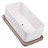 SWETRACE Ceramic Oblong Flower Pot White 1 Set 6.7X3.3In