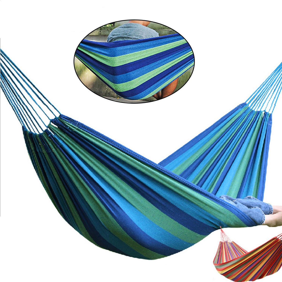 SWETRACE Hammocks for Adults Canvas Blue 1Set 110x31in