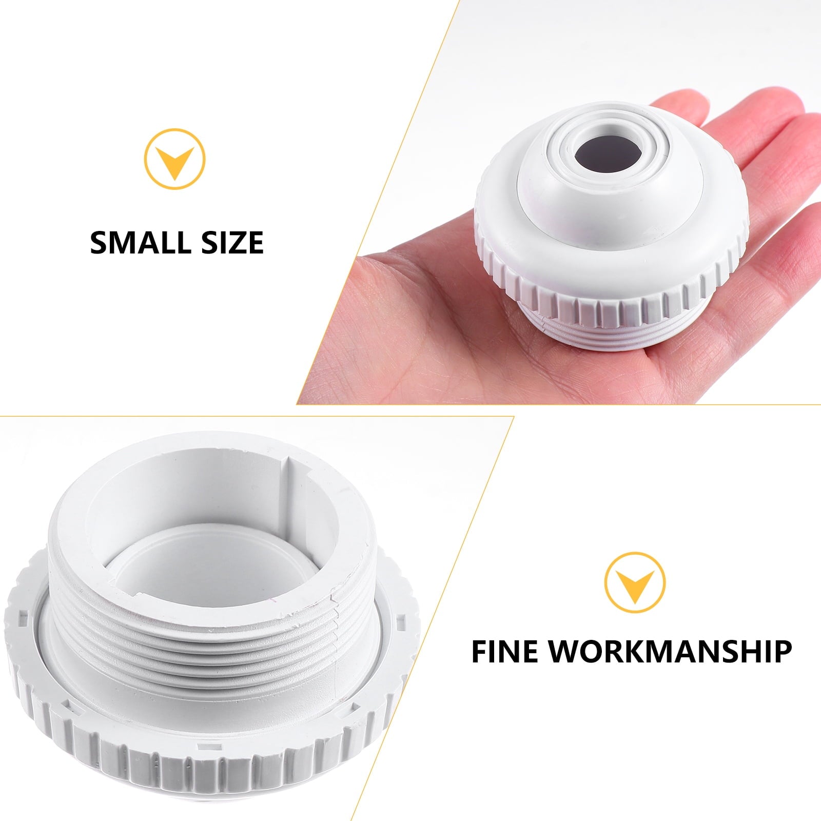SWETRACE 1Pack Nozzle for Pool Aerator and Spa Usage in White PVC 2.4x2.4x1.6in