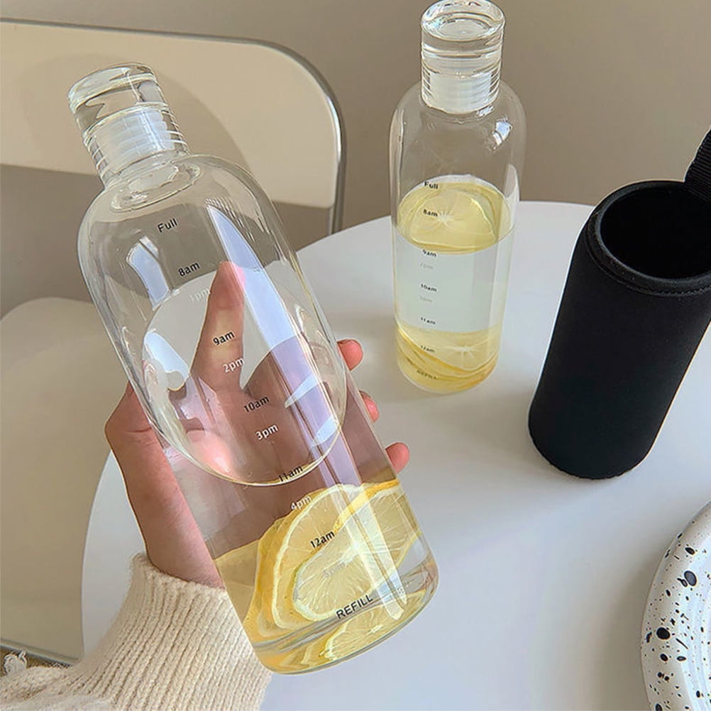 SWETRACE 1Set Water Bottle Transparent Portable and Anti-leakage for Home and Office Use 500Ml