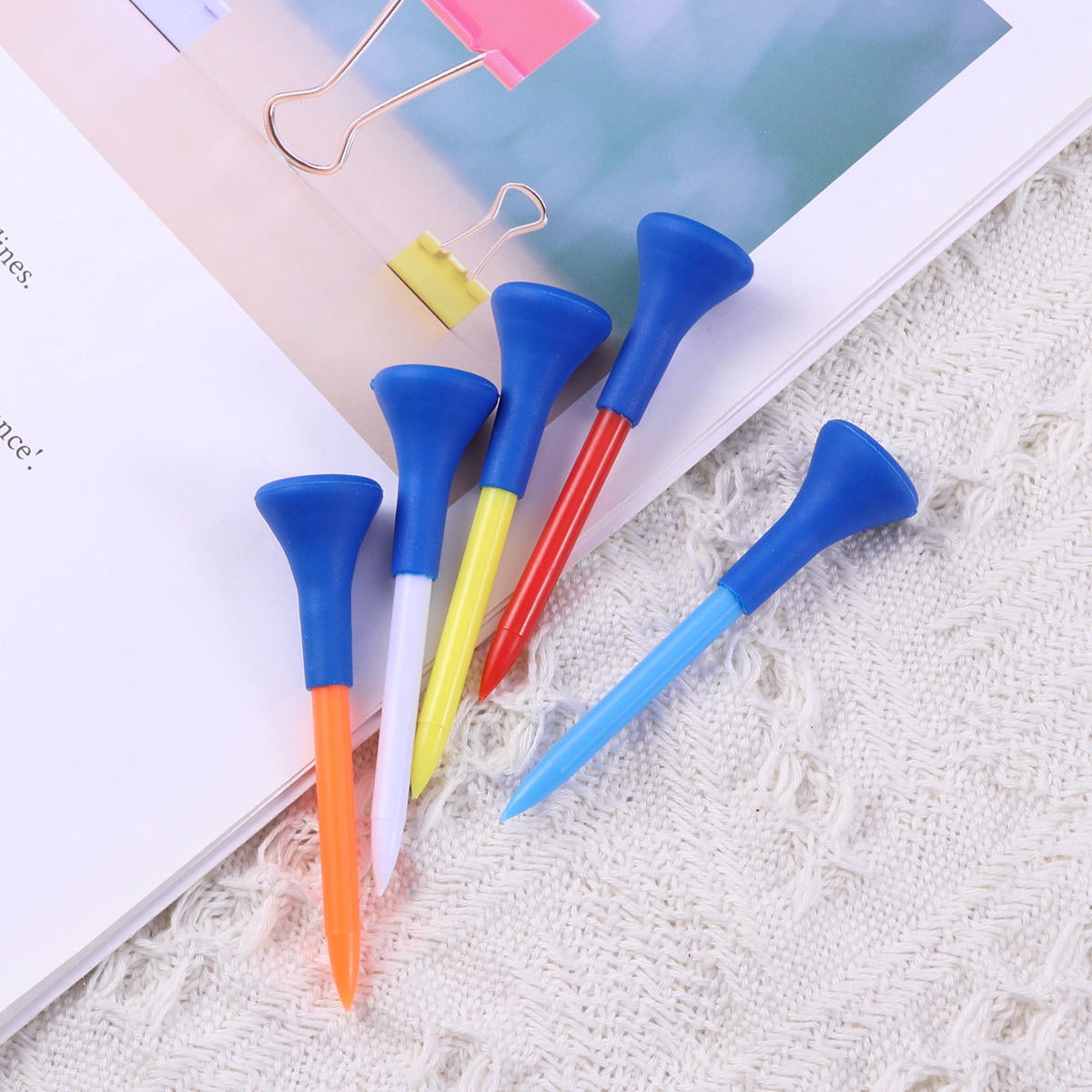 SWETRACE Short Golf Tees Assorted Colors 5Pcs 2.7x0.7x0.7in
