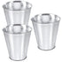 SWETRACE 3Pcs Round Silver Flower Bucket for Floral Arrangement 12X5.1in Iron Material