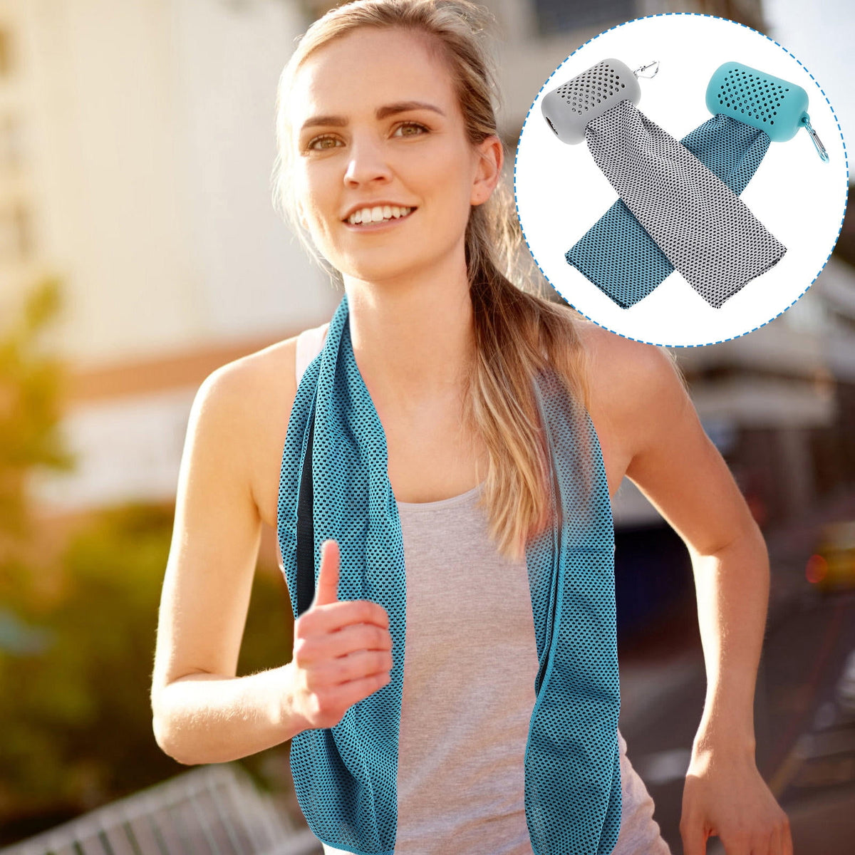 SWETRACE Sweat-Absorbing Yoga Towels Quick Cooling Towel for Summer 2Set