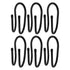 SWETRACE 6Pcs Sturdy Black Plastic Hooks for Pool Fence and Equipment 5.7x2.6x2.2in