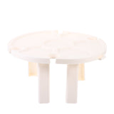 SWETRACE Small Outdoor Table Folding White Plastic 1Pcs 5.5X11.8X11.8in