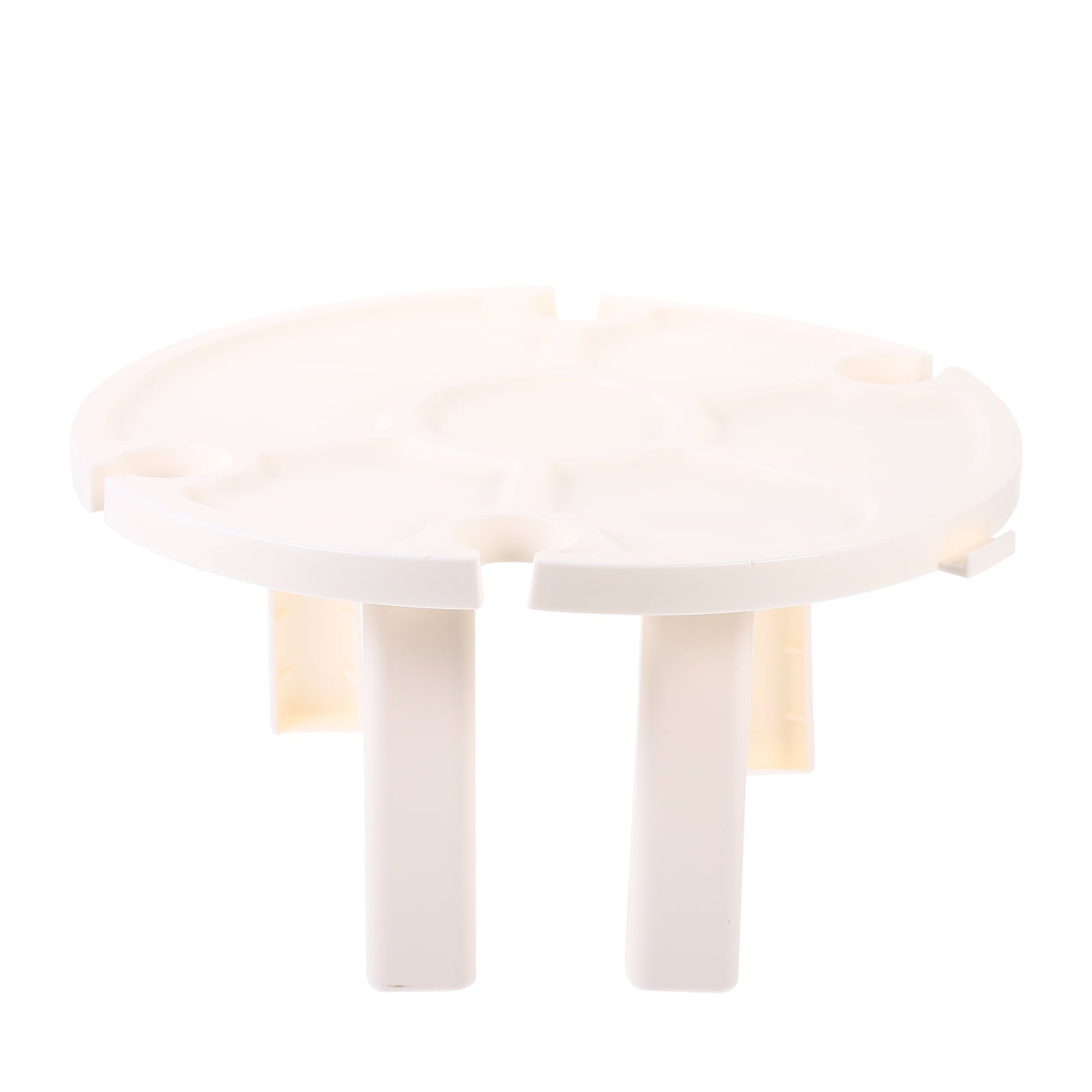 SWETRACE Small Outdoor Table Folding White Plastic 1Pcs 5.5X11.8X11.8in