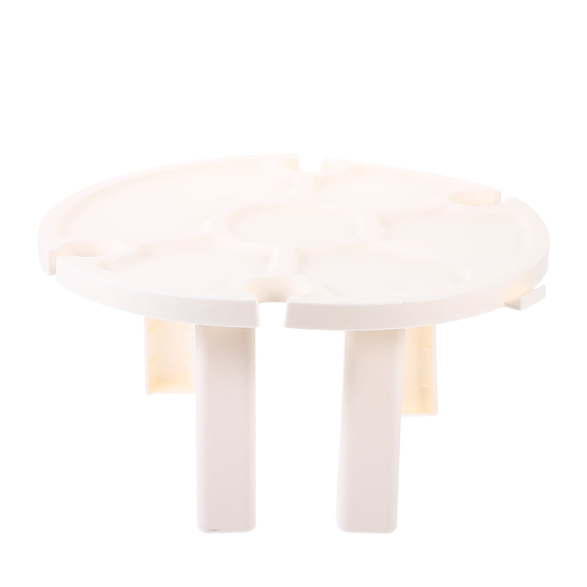SWETRACE Small Outdoor Table Folding White Plastic 1Pcs 5.5X11.8X11.8in