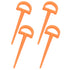SWETRACE 4Pcs Ground Stakes in Orange Plastic for Tents and Outdoor Gear 3.5in