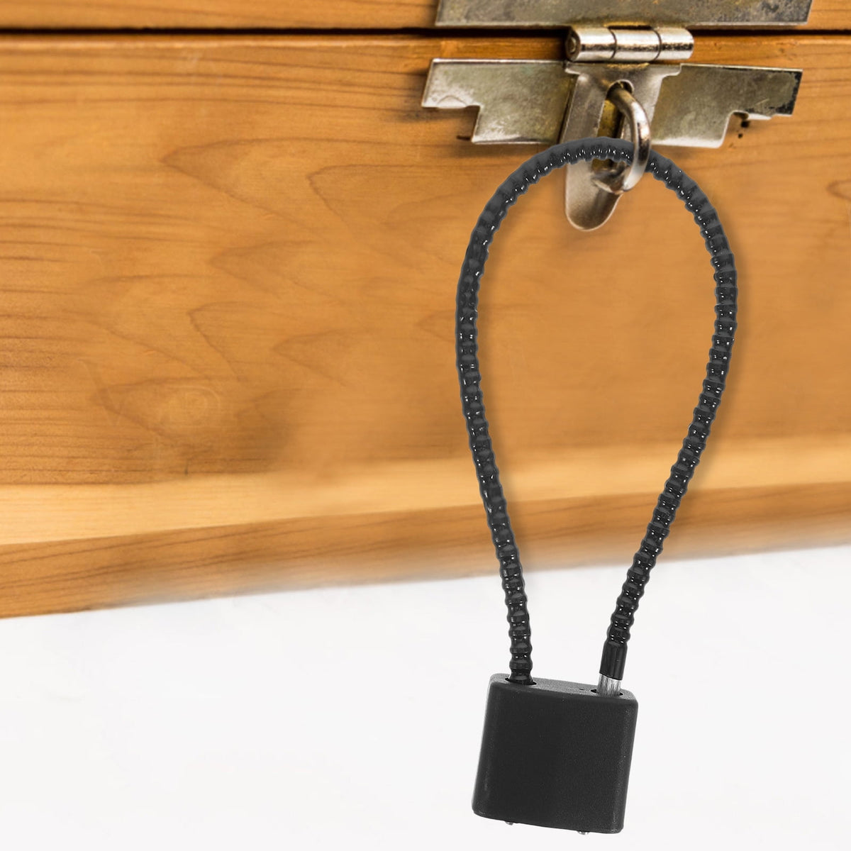 SWETRACE Bicycle Lock Cable Lock Steel Wire Black 1Pcs 5.9X2.5X0.8In