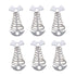 SWETRACE 6Pcs Stainless Steel Fishbone Tent Pegs for Outdoor Camping with Tent Rope Buckle 3.1x1.6x1.2in