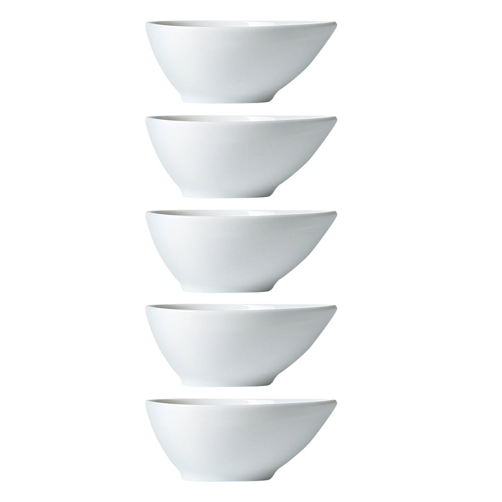 SWETRACE 5Pcs Soy Sauce Bowl Compact Size White for Dining Table Decoration