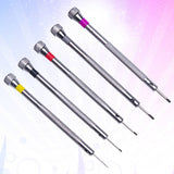 SWETRACE 5Pcs Steel Screwdriver for Watch Repair Eyeglasses Repair Compact Size 9x0.8cm