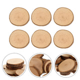 SWETRACE 1 Set Diy Wood Slices for Wedding Decorations Light Brown Round Bark Shapes Smooth Surface