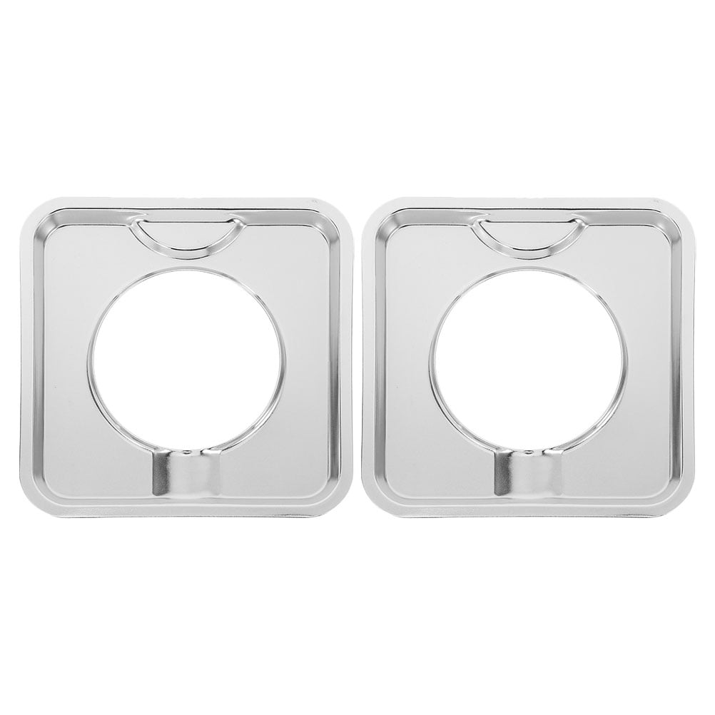 SWETRACE Heavy Duty Square Gas Range Pans 2Pcs Stainless Steel Drip Catching for Cookers