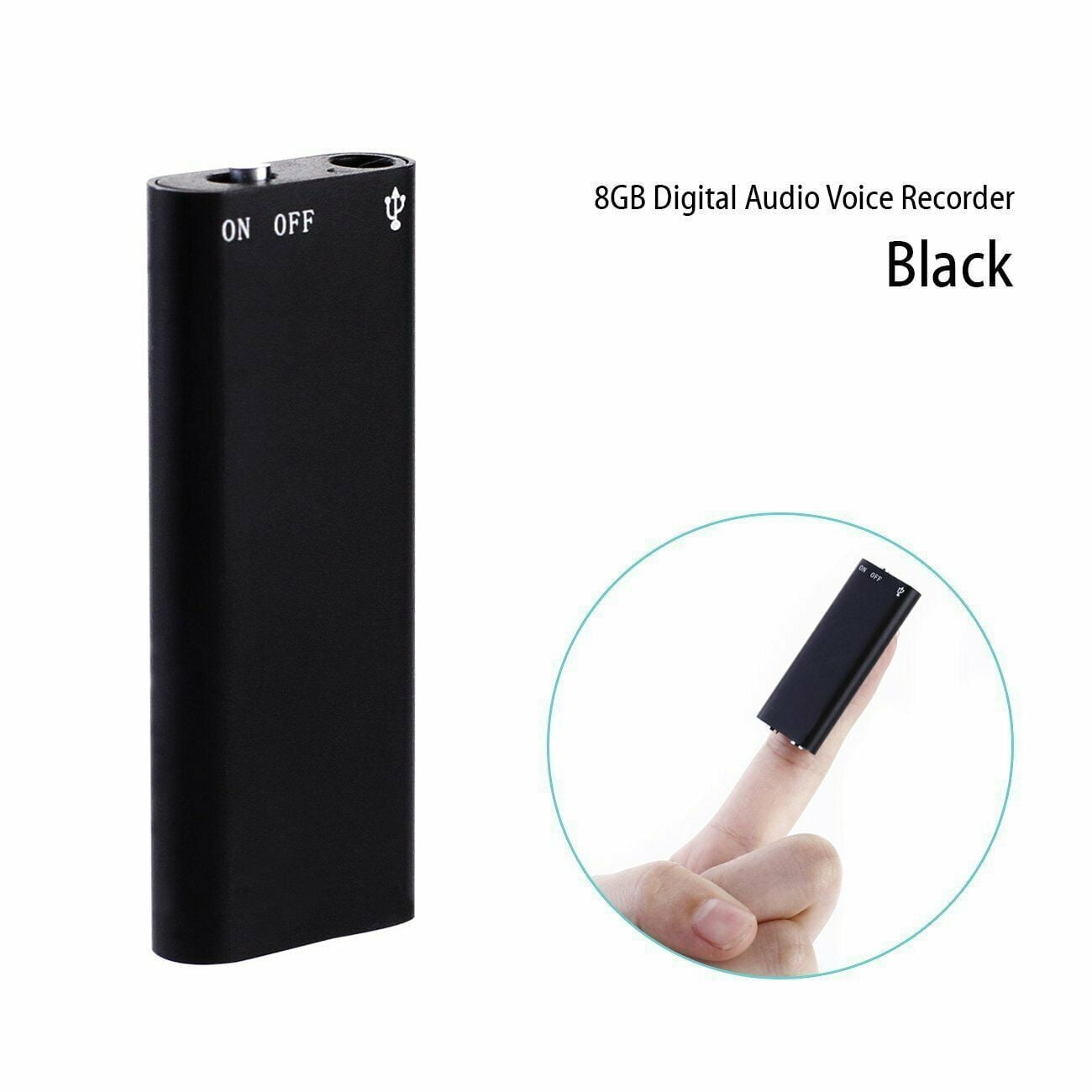 Mini Voice Activated 8GB Audio Sound Recording Continuous Listening Device with Strong Magnetic