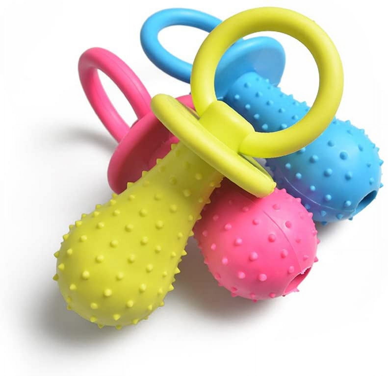 Walbest Molar Clean Teeth Rubber Toy, Clean Teeth Rubber Pacifier Chew Toy, Bell Chewing Playing Training Toys, for Pet Puppy Dog Cat (Color Random)