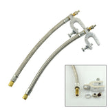 2 Pieces Dual Wheel Valve Stem Extender Extention 9.8' Stainless Steel Flexible