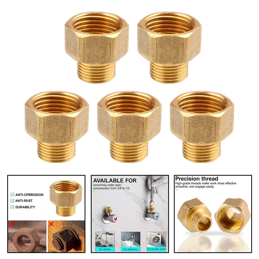 Brass Pipe Fittings Water Hose Adapter G 1/2 Female To G 3/8 Male Reducer