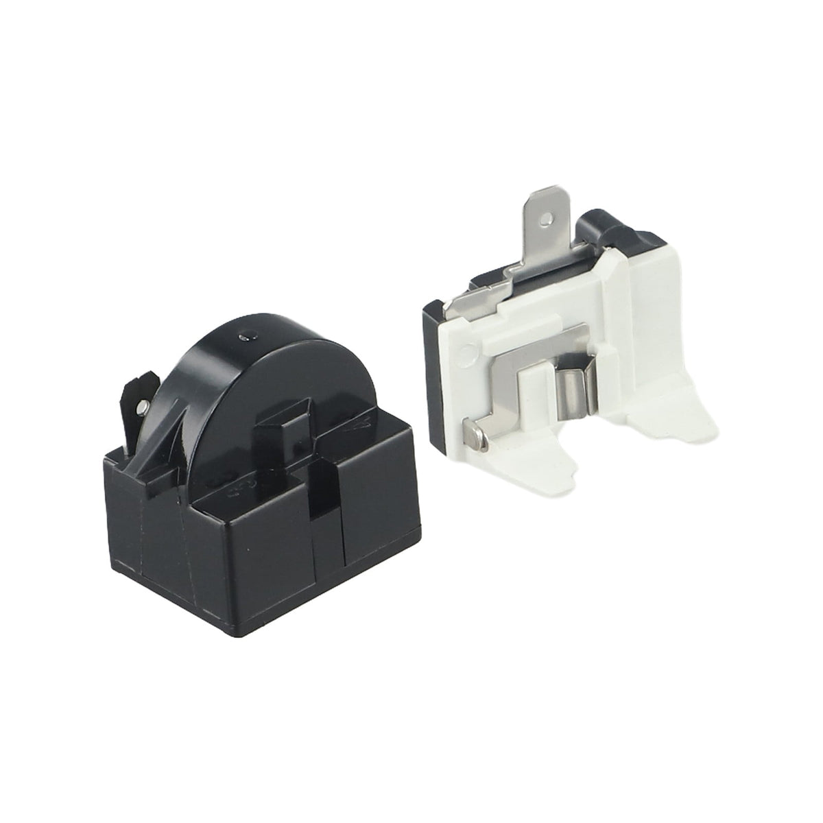 Refrigerator Ptc Starter Relay Replacement 2 Pins Compressor Overload Protector 1Pin-12Ohm+1/2Hp