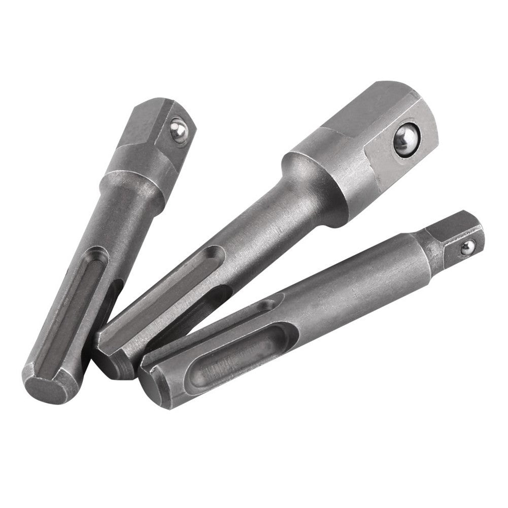 3Pcs for Sds Plus Shank Socket Driver Adapter Power Drill Bit Chuck Extensionadapter