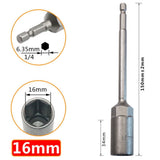 1Pc 150Mm Hexagon Nut Driver Drill Bit Adapter Socket Wrench Extension Sleeve 9Mm Smile Home 16Mm