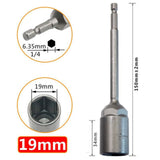 1Pc 150Mm Hexagon Nut Driver Drill Bit Adapter Socket Wrench Extension Sleeve 9Mm Smile Home 19Mm