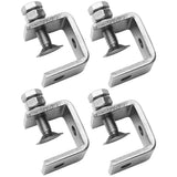 4X Stainless Steel C Clamps Clamp for Mounting U Clamps Small Desk Clamp 2Pcs