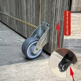 Adjustable Anti Droop Door Support Wheel With Rubber Wheels And Steel Frame Gray