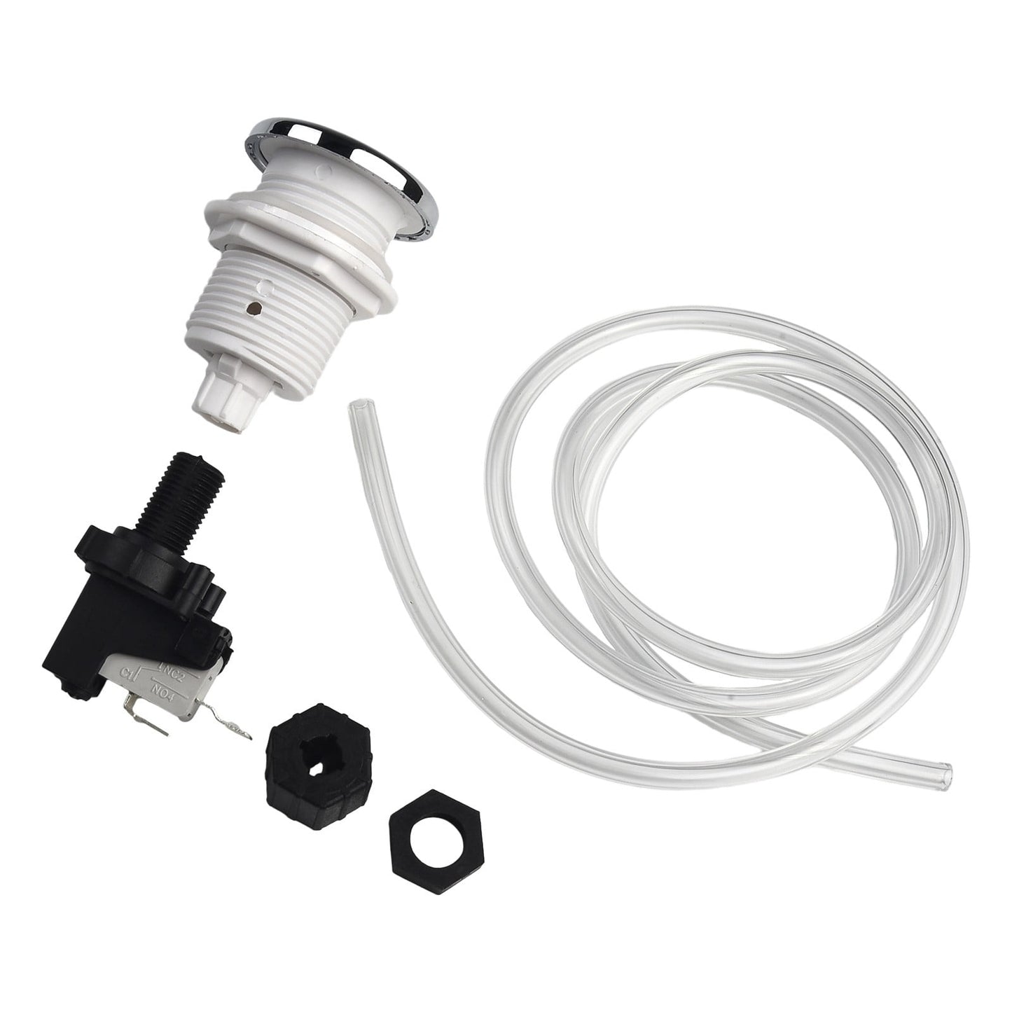 Pneumatic Switch on Off Push Air Switch Button 32mm For Bathtub Spa Waste Garbage Disposal Switch 125-250V 16A