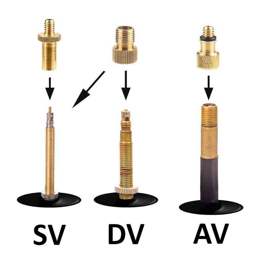 15Pcs Bike Valve Adaptor Set Kit Sv Fv Dv Av Needle Valve Connector For Ball Bicycle Inflator Pumpaccessories Fangkenuo