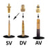 15Pcs Bike Valve Adaptor Set Kit Sv Fv Dv Av Needle Valve Connector For Ball Bicycle Inflator Pumpaccessories Fangkenuo