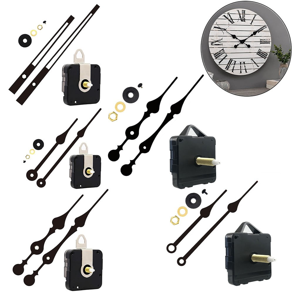 Quality Silent Quartz Diy Mechanism Movement Kit Large Long Hands Clock Movement High Torque Wall Clock Accessories Black E Smile Home B