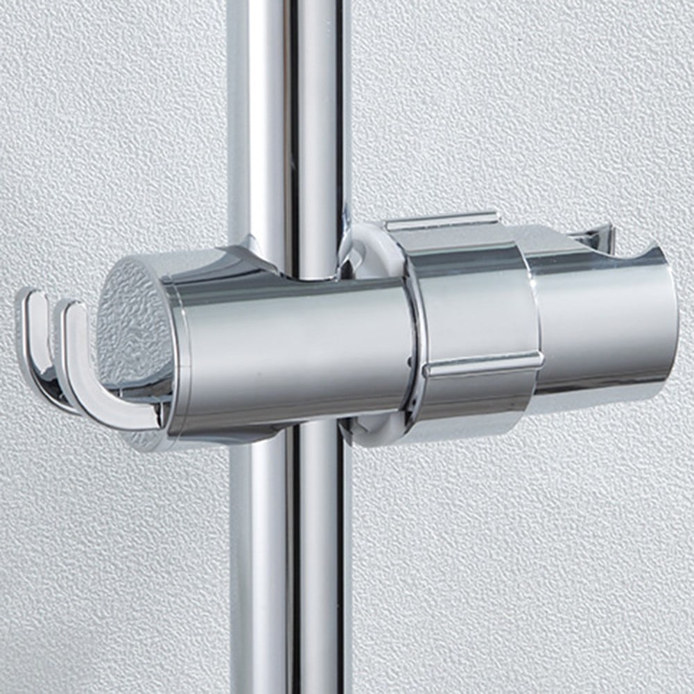 Adjustable Shower Head Holder With 2 Hooks Rotatable Handheld Shower Head Bracket For 16-27Mm Slide Rod Bathroom Accessories \ufeff Smile Home