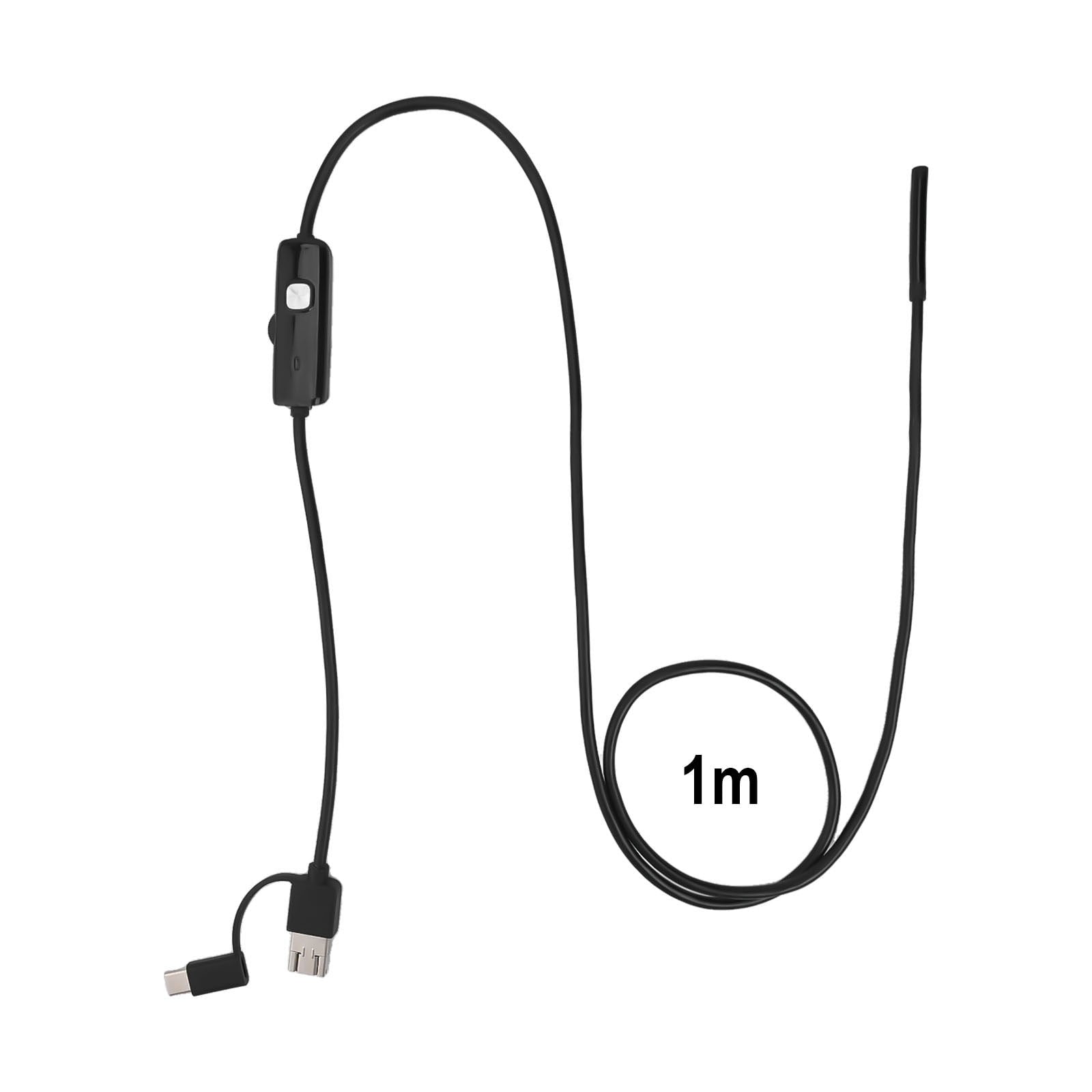 Hd Micro-Usb Type-C 3 In 1 Borescope 5.5Mm Smartphone Camera Endoscoop 1M Smile Home