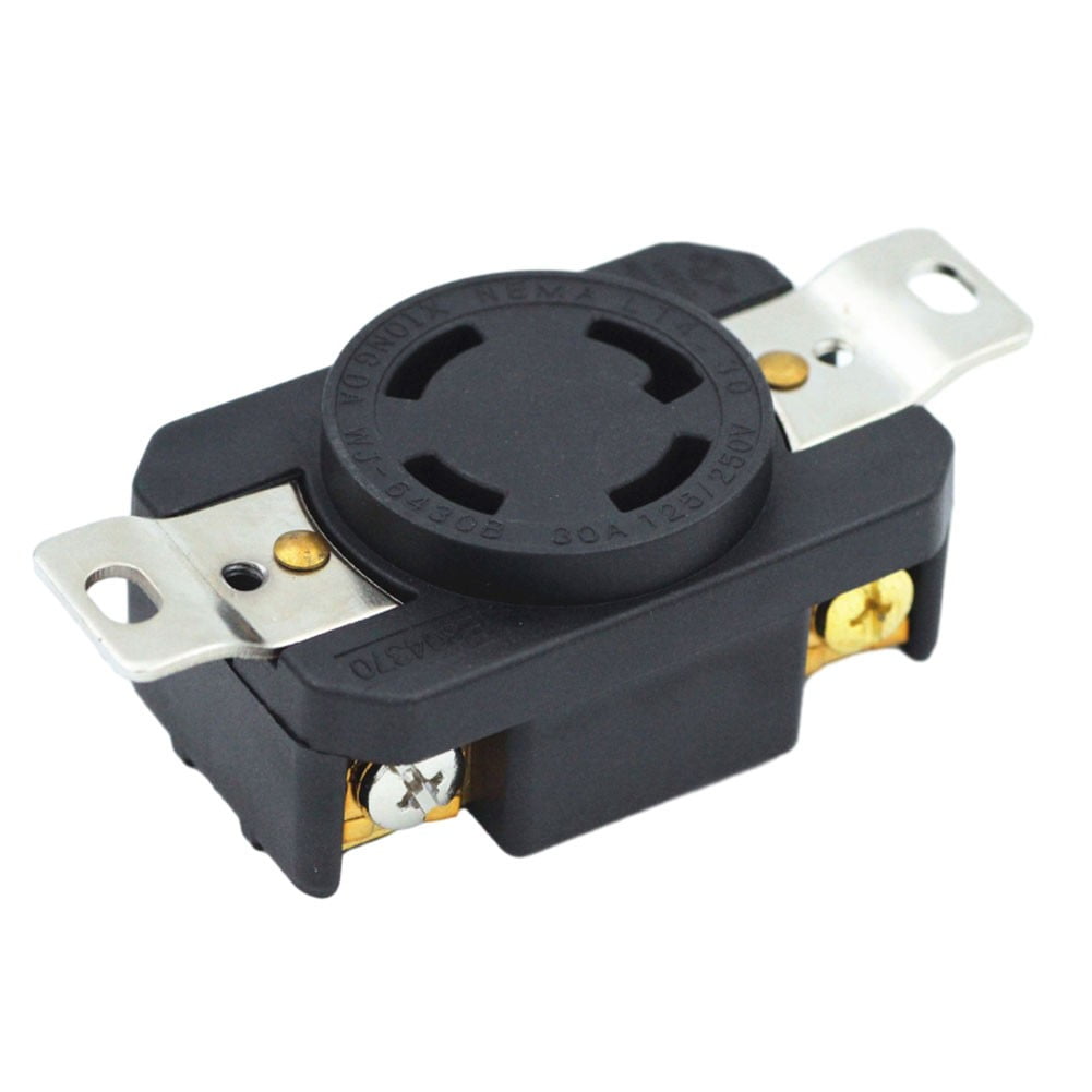 Nema L14 30P L14 30R 30A 125/250V Male Plug & Female Receptacle Kit Locking Design Industrial Grade Socket Nylon Shell Smile Home
