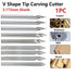 Engraving Bit 3.175Mm Shank V Shape Carving Bits 20-60 Degrees Carbide Cnc Router Bit Tipped 0.1Mm 0.2Mm 0.3Mm Milling Cutter 30Dx0.3 Smile Home 60Dx0.1