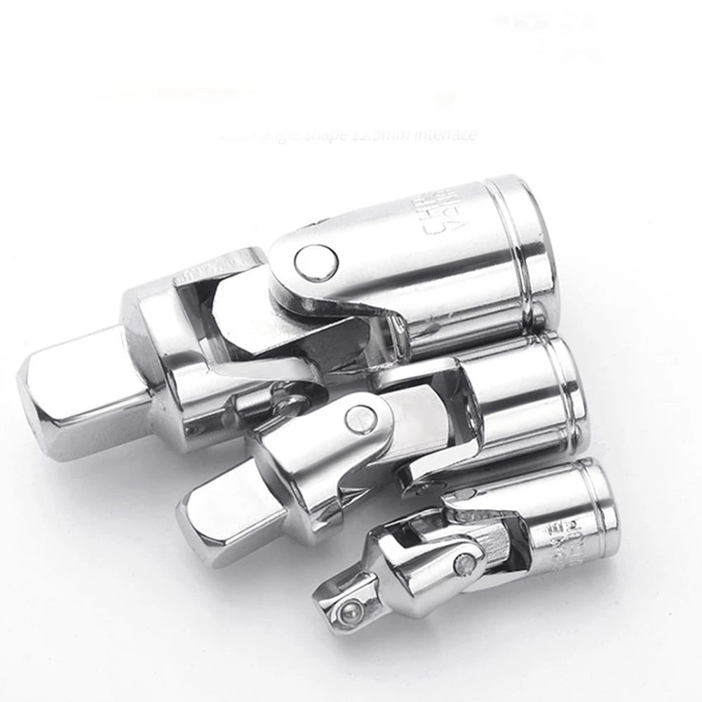 1/4In 3/8In 1/2In -Universal Joint Socket Swivel Drive Adapter Reducer For Ratchet Extension Bar Repair Cars Wrench Sockets 1-4Inch Smile Home 1-4Inch