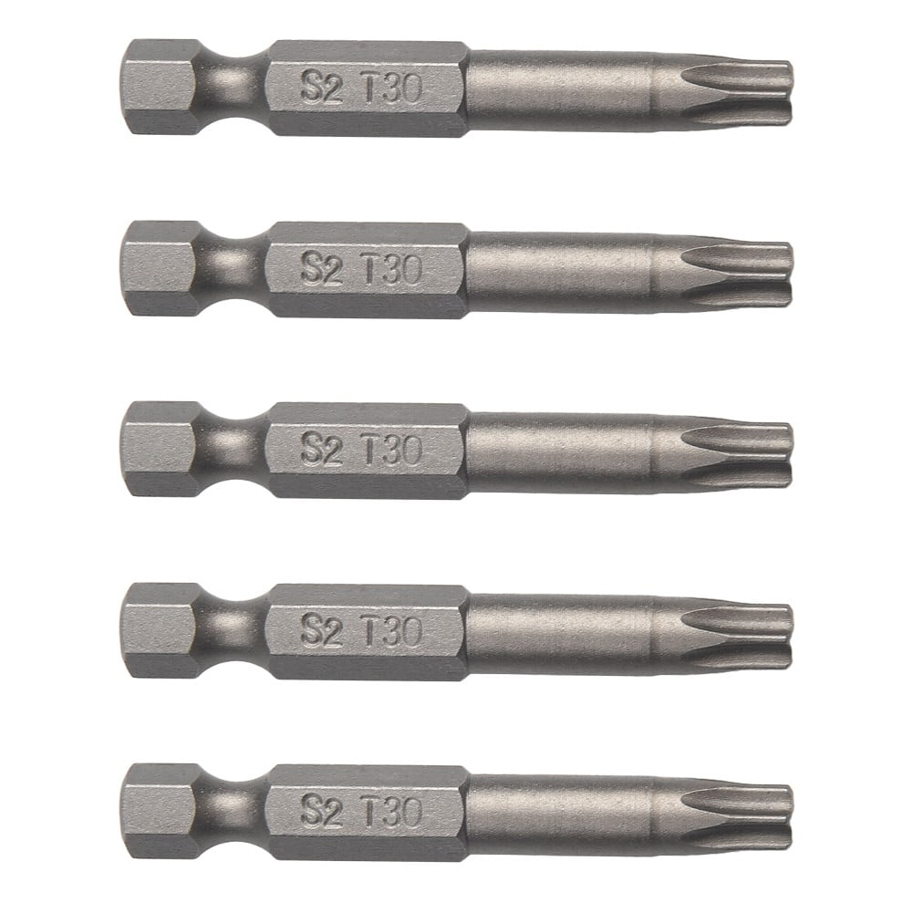 10Pcs Torx Bits Set 50Mm Magnetic Tamper Resistant Star Bits T30 Screwdrivers Wrench Drill Bit Sets Hand Tools Smile Home