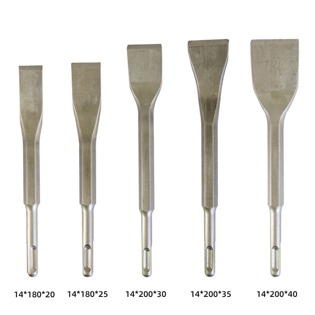Curved Chisel Chisel Bit Drill Bit Round Shank Sds-Plus Square Handle 1Pc Carbon Steel Elbow Electric Pick Head 14×180×20Mm Smile Home 14×200×30Mm