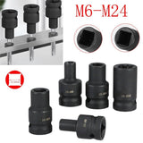 Tap Socket Double Square Head 1/2Inch Driver For Pneumatic Wrench Tool Accessories And Parts Replacement M6-M24 M24 Smile Home M18