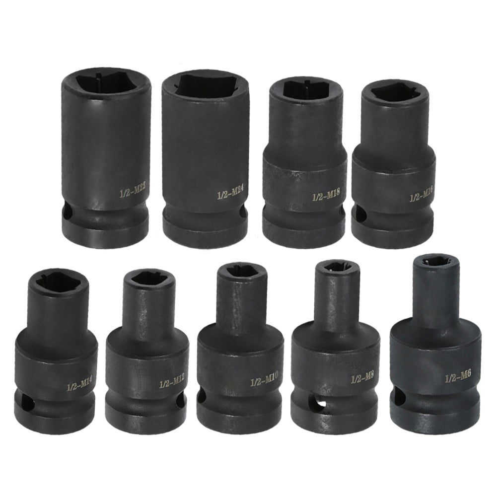 Tap Socket Double Square Head 1/2Inch Driver For Pneumatic Wrench Tool Accessories And Parts Replacement M6-M24 M24 Smile Home M24