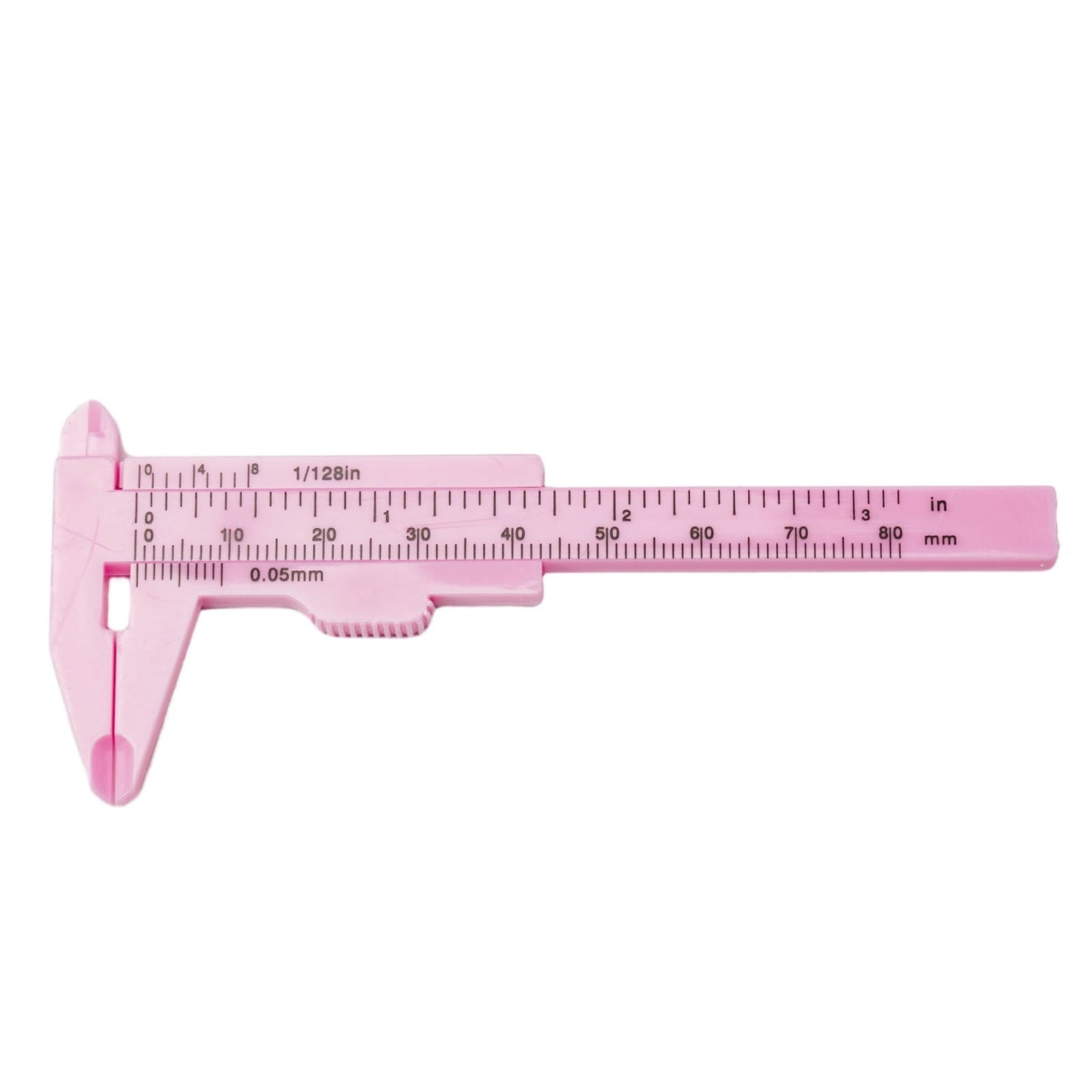 1X 0-80Mm Plastic Sliding Vernier Caliper Gauge Measure Tool Double Scale Ruler For Jewelry/Antiques Measurement Rose Red Smile Home Pink