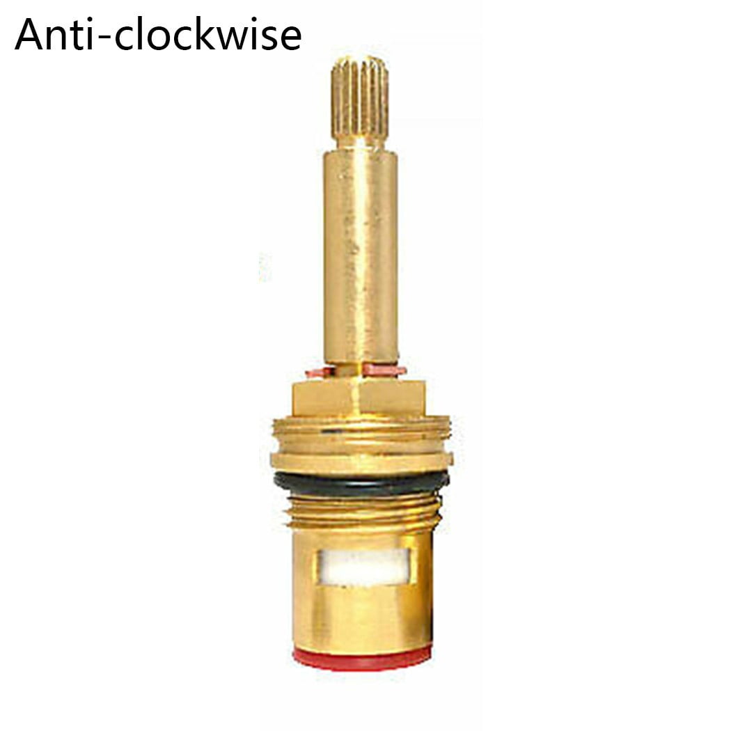 Shower Bath Taps Valve Cartridge Quarter Turn Flow Long Tall Stem Insert 20 1/2" Bathroom Fixture Faucet Replacement Parts Anti-Clockwise Smile Home Anti-Clockwise