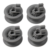 4 Pack Upper Basket Wheels 611666 for Bosch Siemens Neff Dishwashers - Compatible with Multiple Models