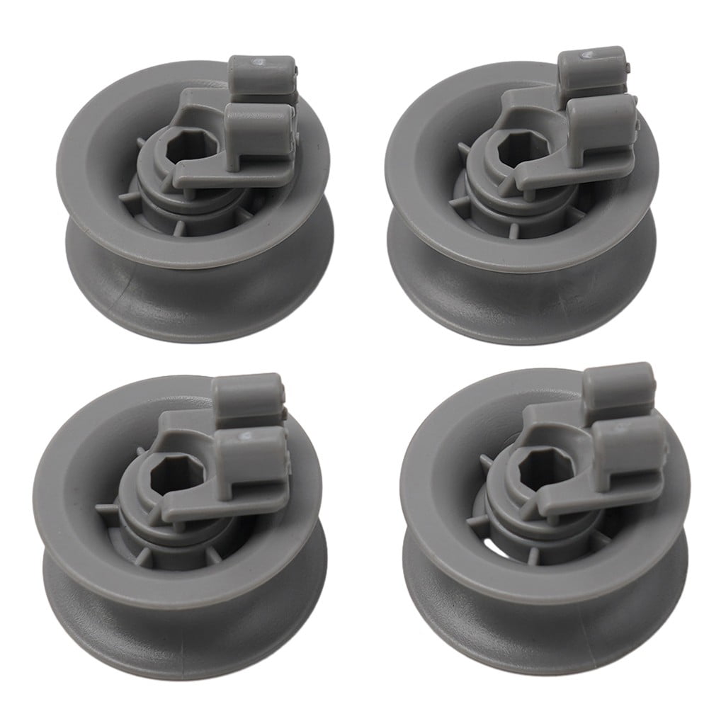 4 Pack Upper Basket Wheels 611666 for Bosch Siemens Neff Dishwashers - Compatible with Multiple Models